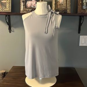 Banana Republic Factory size S gray tie neck top